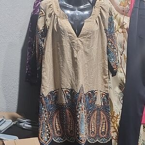 Bohemian Patterned Dress ptp 15 length 26